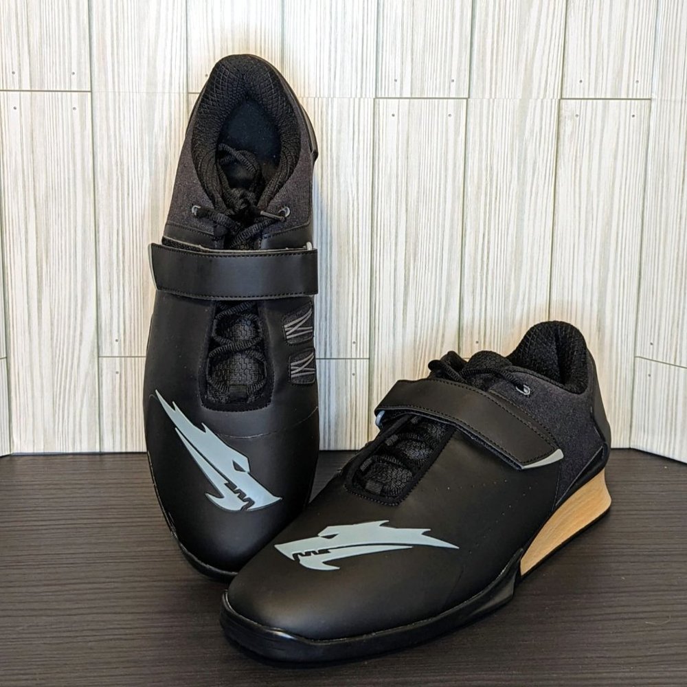 NWOB Velaasa Strake Olympic Weightlifting Shoe in Black Unisex M's15 W's 16.5 - Picture 3 of 7
